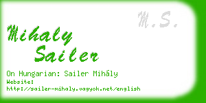 mihaly sailer business card