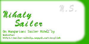 mihaly sailer business card
